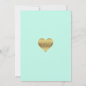 Elegante MINT TO BE Gold Modern Wedding Invitation Kaart (Achterkant)