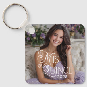 Elegante Mis Quince Quinceañera Foto Sleutelhanger