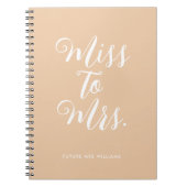 Elegante Miss tot Mrs Chic Moderne Trouw Planner Notitieboek (Voorkant)