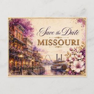 Elegante Missouri Save the Date Trouw Uitnodiging