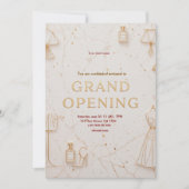 Elegante Mode Boutique Grand Opening Invitation Kaart (Voorkant)