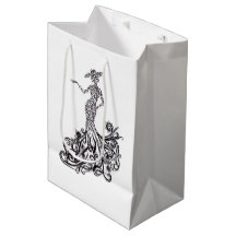 Elegante mode dame silhouet lijn kunst papier Gif