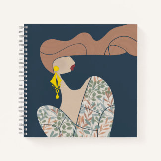 Elegante mode-illustratie van vrouwen Modern kunst Notitieboek
