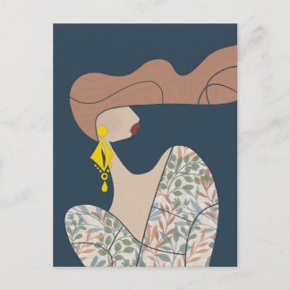 Elegante mode-illustratie van vrouwen moderne kuns briefkaart