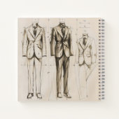 Elegante Mode schets Notitieboek (Achterkant)