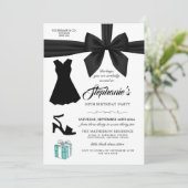 Elégante mode Tiffany Invitation d'anniversaire (Debout devant)