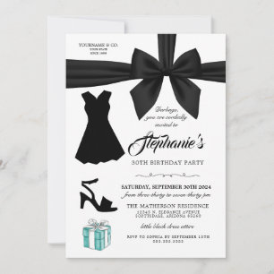 Elégante mode Tiffany Invitation d'anniversaire