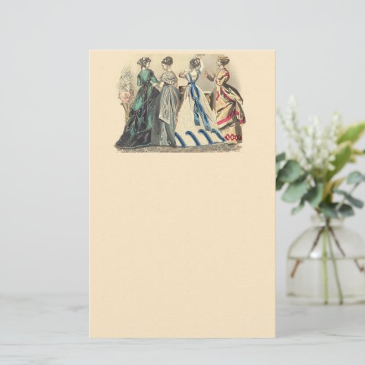 Elégante mode victorienne papeterie (Debout devant)