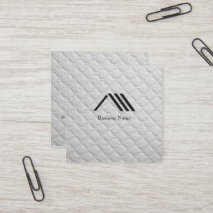 Elegante Modern Klasse Logo Ivoorwit Vierkante Visitekaartje