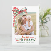 Elegante Modern Script Kerstkaart (Staand voorkant)