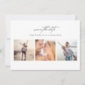 Elegante moderne 6 foto collage bruiloft save the date (Voorkant)