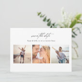 Elegante moderne 6 foto collage bruiloft save the date (Staand voorkant)