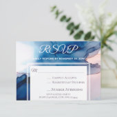 *~* Elegante Moderne Aquarel RSVP Trouw RSVP (Staand voorkant)