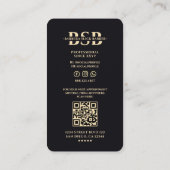 Elegante moderne Barbershop Faux Gold Barber Pool Visitekaartje (Achterkant)