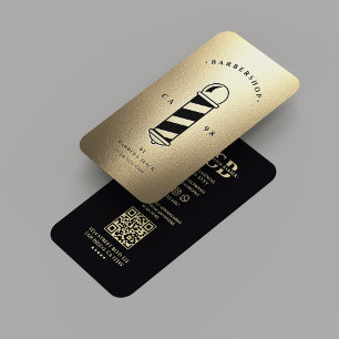 Elegante moderne Barbershop Faux Gold Barber Pool Visitekaartje