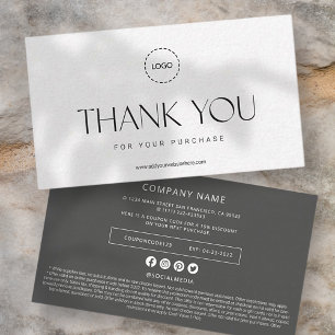 Elegante moderne bedrijfs-promo coupon ad campagne notitiekaartje