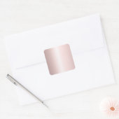 Elegante moderne blanco sjabloon roze goud vierkante sticker (Envelop)