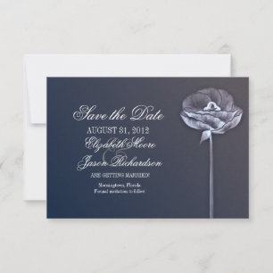 Elegante moderne bloem Bewaar de datum platte kaar Save The Date