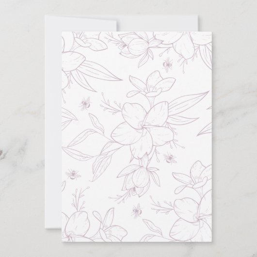 Elegante moderne bloemen 56e verjaardag uitnodigin kaart (Achterkant)