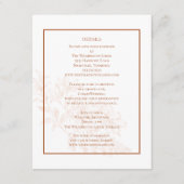 Elegante moderne bloemige Terra Cotta bruiloft det Informatiekaartje (Voorkant)