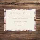 Elegante moderne Blush Bat Mitswa Party Details Informatiekaartje