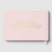 Elegante moderne blush quinceañera gastenboek (Achterkant)
