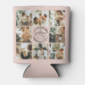 Elegante moderne blush roze foto collage Keepsake Blikjeskoeler (Voorkant)