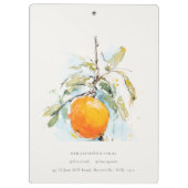 Elegante moderne Boho Abstracte schetsmatige Oranj Klembord (Achterkant)