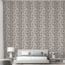 Elegante Moderne Botanische Steen Taupe Loof