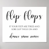 Elegante moderne bruiloft flip flop dansende voete poster (Voorkant)