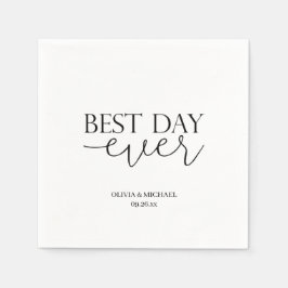 Elegante moderne bruiloft servetten met gepersonal