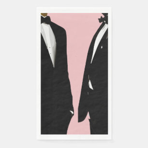 Elegante moderne bruiloft voor homoseksuele mannen servet