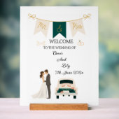 Elegante moderne bruiloft welkom acryl teken. acryl bord (Neutraal)