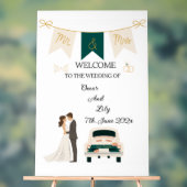 Elegante moderne bruiloft welkom acryl teken. acryl bord (Neutraal)