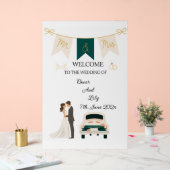 Elegante moderne bruiloft welkom acryl teken. acryl bord (Huwelijk)