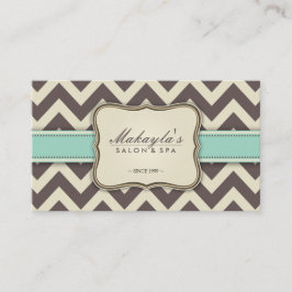 Elegante Moderne Bruin van de Chevron, Groen en Visitekaartje