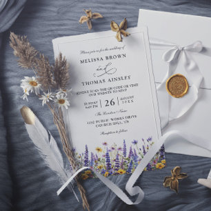 Elegante moderne budget QR-code huwelijksbloemen Kaart