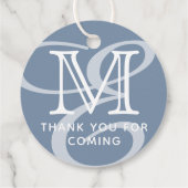 Elegante Moderne Chic Dubbel Monogram Bedankt Bedankjes Labels (Achterkant)