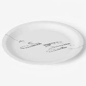 Elegante moderne chique script 80ste verjaardag papieren bordje (Gekanteld)