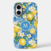 Elegante moderne citroen citrus monogram gepersona Case-Mate iPhone case (Achterkant)