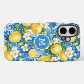 Elegante moderne citroen citrus monogram gepersona Case-Mate iPhone case (Achterkant (horizontaal))