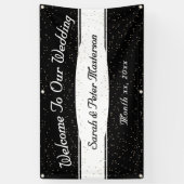 Elegante moderne Confetti gouden bruiloft banner (Verticaal)
