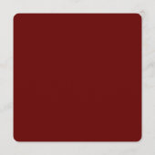 Elegante moderne Crimson rode bruiloft Menu (Achterkant)