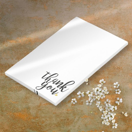 Elegante Moderne Dank Je Wel Gouden Hart Liefde Post-it® Notes