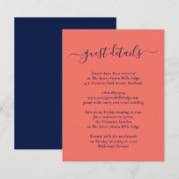 Elegante moderne details voor een trouwdag in navy