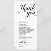 Elegante moderne diner plaats instelling dank u ka programma (Voorkant / Achterkant)