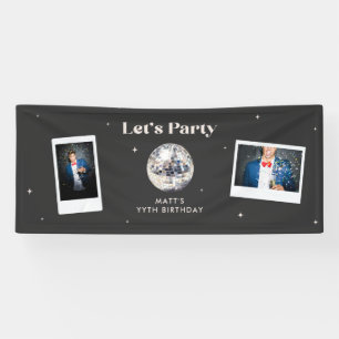 Elegante moderne Disco Bal Verjaardagsbanner Spandoek