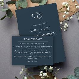 Elegante moderne eenvoudige elementen bruiloft informatiekaartje