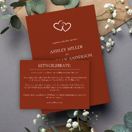 Elegante moderne eenvoudige elementen bruiloft informatiekaartje