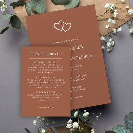 Elegante moderne eenvoudige elementen bruiloft informatiekaartje